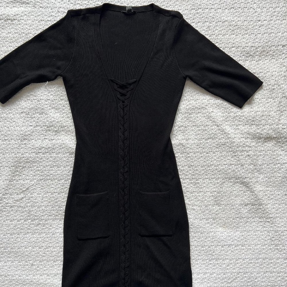 Guess Black BodyCon Long Dress - Size L